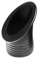 TRANSOM EXHAUST PORT 2" BLACK NYLON STRAIGHT W/O FLAP