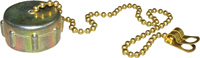 ADAPTER GARDEN HOSE CAP WITH CHAIN 3/4" BRASS