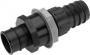 CONNECTOR 1 1/4" BULKHEAD BLACK