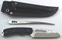 KNIFE GEN 2 STAINLESS STEEL KNIFE & SPIKE WITH SHEATH BLACK HANDLE
