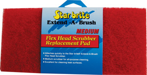 SCRUBBER FLEXIBLE HEAD REPLACEMENT PAD RED