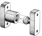 STANDOFF BALL & SOCKET 1/2" BLACK NYLON (5/PACKAGE)