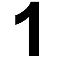 NUMBER HARD PLASTIC  5" BLACK W/WHITE BEVEL