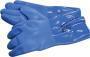 GLOVE RUBBER FLEECE LINED BLUE MEDIUM (PAIR)