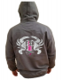 GUY COTTON FISH PINK HOODIE GRAY CRAB SMALL