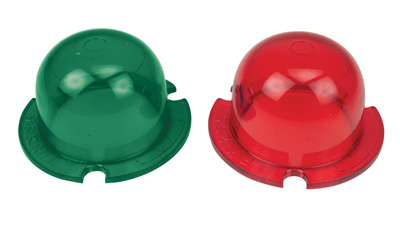 PERKO REPLACEMENT LENS SIDE MOUNTS GREEN AND RED 1 PAIR
