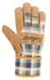 CARHARTT SAFETY CUFF WATERPROOF WORK GLOVE WOMENS NAVY PLAID MEDIUM