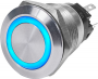 BLUE SEA 4160 10A PUSH BUTTON LED BLUE RING SWITCH OFF-ON