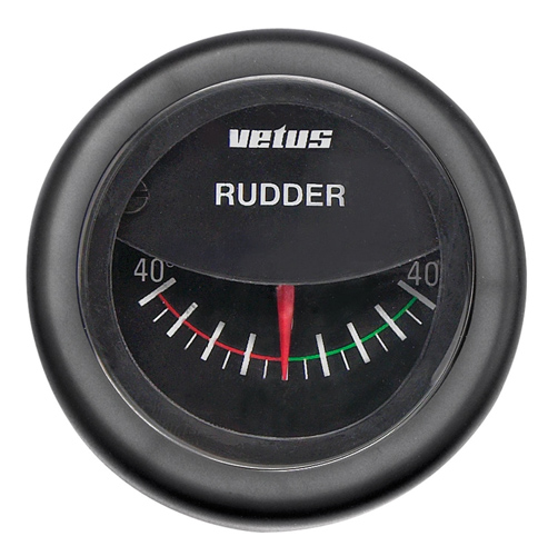 VETUS RUDDER POSITION INDICATOR BLACK 12V OR 24V