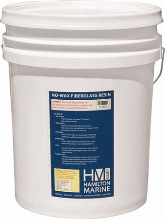 FIBERGLASS RESIN POLYESTER 5 GALLON PAIL ***NO WAX***