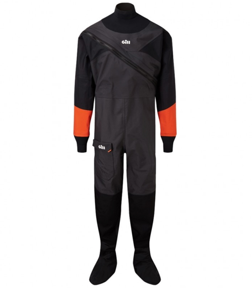 GILL PRO DRYSUIT BLACK FRONT ZIP MEDIUM