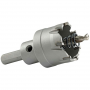 T.C.T. HOLE CUTTER 5/8". 1/2" CUTTING DEPTH. 3/8" SHANK