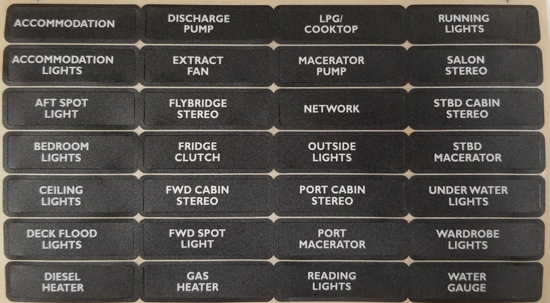 BEP SET-24N PANEL LABEL SET 24