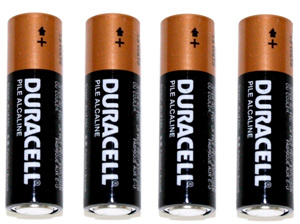 BATTERY ALKALINE AA DURACELL 4 PACK