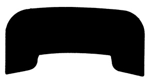 PVC RUB RAIL WHITE 2 9/16 20' LENGTH  *TRK*