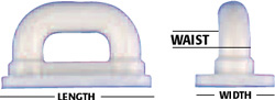 TRACK SLIDE INTERNAL PLASTIC 5/8" WIDE X 1-3/16" LONG