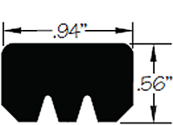 FREEMAN HATCH GASKET KNIFE EDGE FOR 24" SQUARE