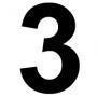 NUMBER STICK ON 4" BLACK 3