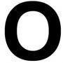 LETTER STICK ON 4" BLACK O