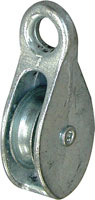 PULLEY SINGLE FAST EYE GALVANIZED FOR 3/16" ROPE