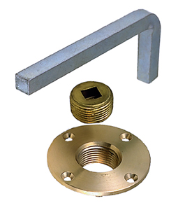 PERKO GARBOARD DRAIN PLUG BRASS WITH WRENCH