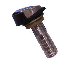 PERKO GAS TANK VENT CHROME PLATED ZINC 5/8" HOSE BARB