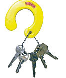 JIM-BUOY&REG; CAL-JUNE KEYCHAIN HORSESHOE YELLOW FLOATING