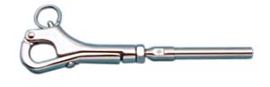 SUNCOR PELICAN HOOK WITH 3/16" HAND SWAGE 316 STAINLESS STEEL