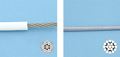 SUNCOR CABLE LIFELINE 40' WHITE COATED 3/16" WIRE 5/16"PVC