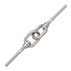 SUNCOR JONIED SWIVEL GATE EYES HAND SWAGE 316 STAINLESS FOR 3/16" WIRE