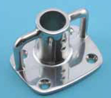 SUNCOR STANCHION BASE 316 STAINLESS STEEL FOR 1" STANTIONS