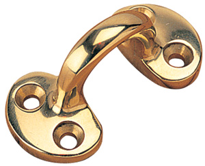 SEA DOG PAD EYE STRAP BRASS FOUR HOLE 3/4" EYE X 1-3/8" SOLD BY PAIR