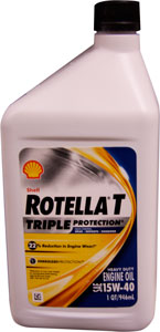 SHELL MOTOR OIL ROTELLA 15-40 T4 CK4 QUART