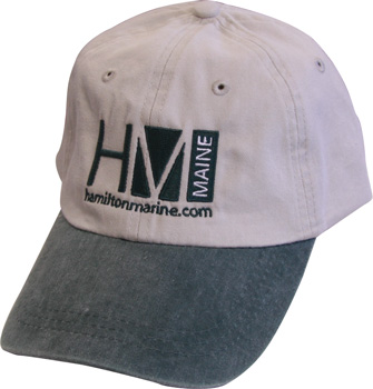 HAT HAMILTON MARINE KHAKI STONEWASH GREEN VISOR