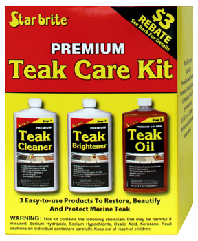 STAR BRITE&REG; TEAK CARE KIT THREE 32 OZ BOTTLES