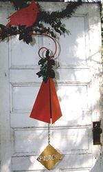 NORTH COUNTRY WIND BELLS RED HOLIDAY BELL&TRADE; 10"