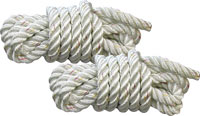 NEW ENGLAND ROPES FENDER WHIP 3/8" X 6' LONG W/ONE 6" EYE SPLICE 2 PACK