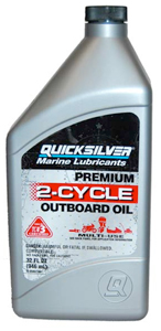 MERCURY QUICKSILVER PREMIUM 2-STROKE ENGINE OIL TC-W3 PINT