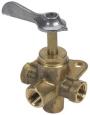 4-WAY VALVE .25" FNPT BRASS