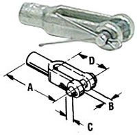 TELEFLEX CONTROL CLEVIS 40 SERIES 1/4" PIN