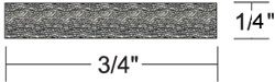 TACO MARINE GASKET HATCH TAPE BLACK 1/4" X 3/4" X 8'