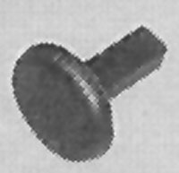 BOMAR CAP MUSHROOM GROOVED BLACK #4300031