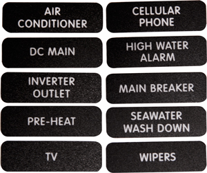 BLUE SEA 8063-0016 LABEL AC REFRIGERATOR LARGE FORMAT STYLE