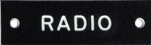 IDENTI-PLATE RADIO