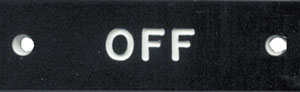 IDENTI-PLATE OFF