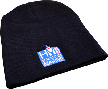 HAMILTON MARINE BUOY LOGO BEANIE BLACK ONE SIZE FITS ALL