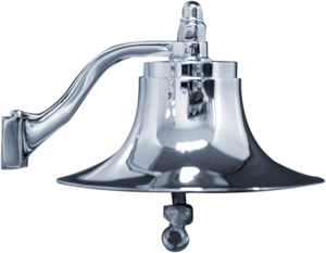 SEA DOG FOG BELL CHROME PLATED 6" ARM & BRACKET INCLUDED