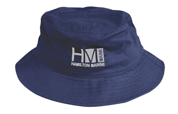 HAT HAMILTON MARINE LOGO CRUSHER BUCKET NAVY