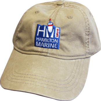 HAT HAMILTON MARINE LOGO KHAKI