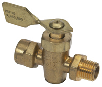 SHUT OFF VALVE .25" MALE & FEMALE BRASS